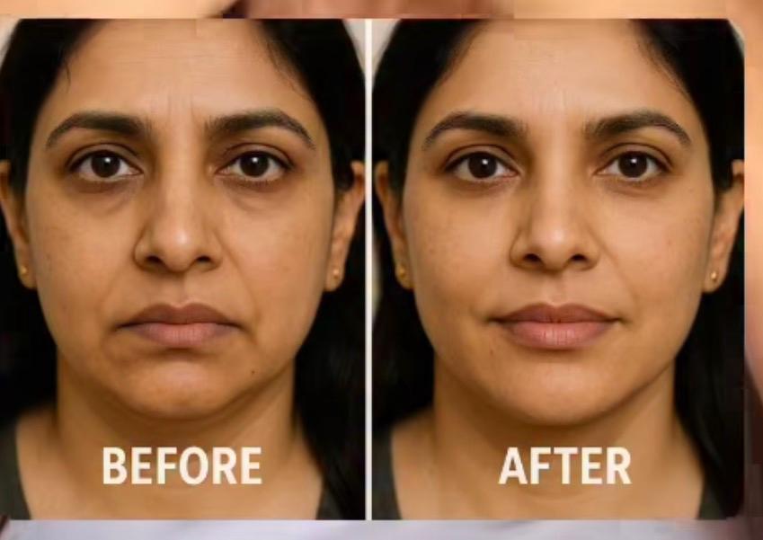 Skin transformation — before and after